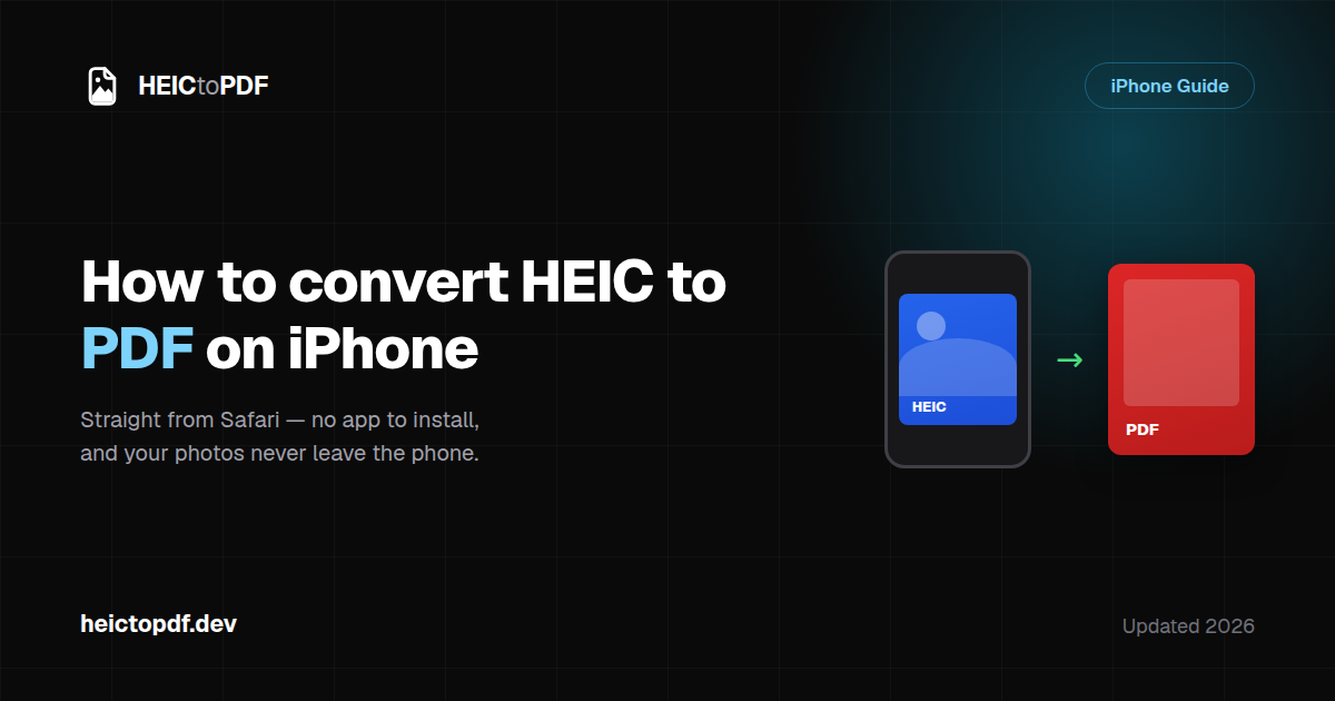 How to Convert HEIC to PDF on iPhone: Easy Step-by-Step Guide 2026